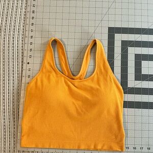 CALIA by Carrie Underwood Yellow/Gold Crop Top Racerback Large